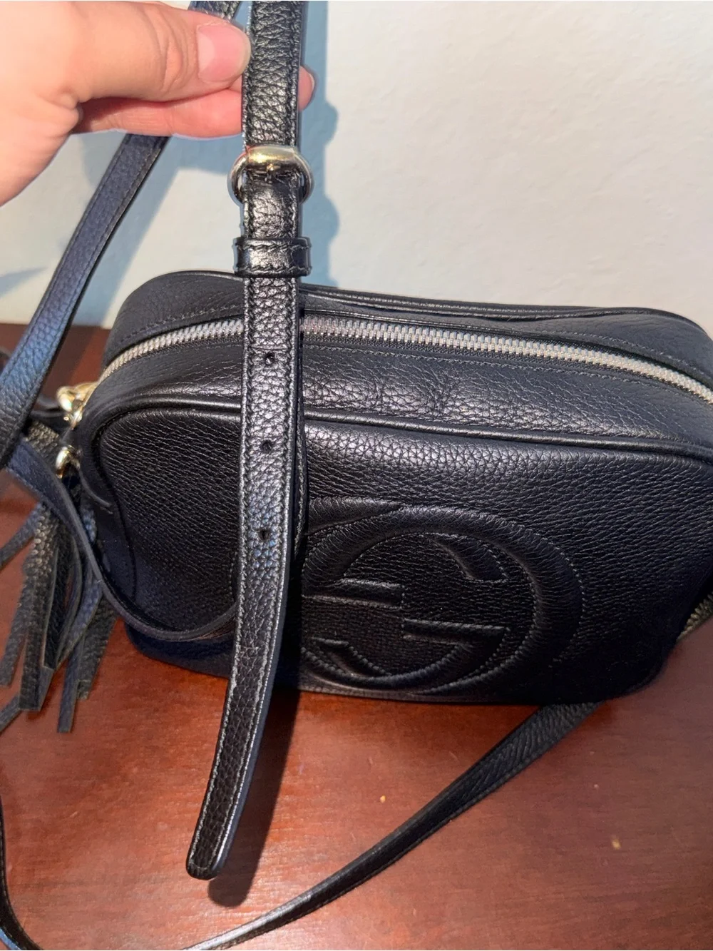 Gucci Black Soho Leather Disco Bag with Tassel - Picture 7 of 15
